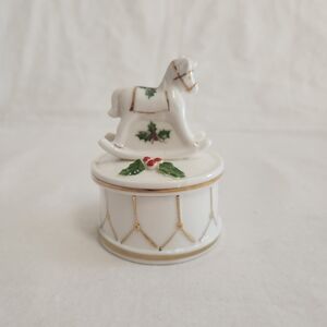 Vintage Enesco Rocking Horse Trinket Box